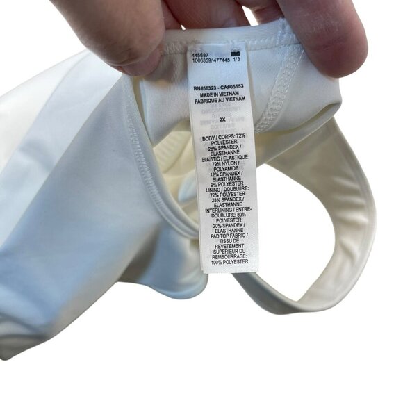 Nike Womens Swoosh Medium-Support Padded Sports Bra Plus Sz 2X White DH3384-100 - Picture 5 of 7